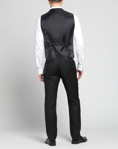 Man Tailored Vest Midnight blue Size 36 Tencel, Linen