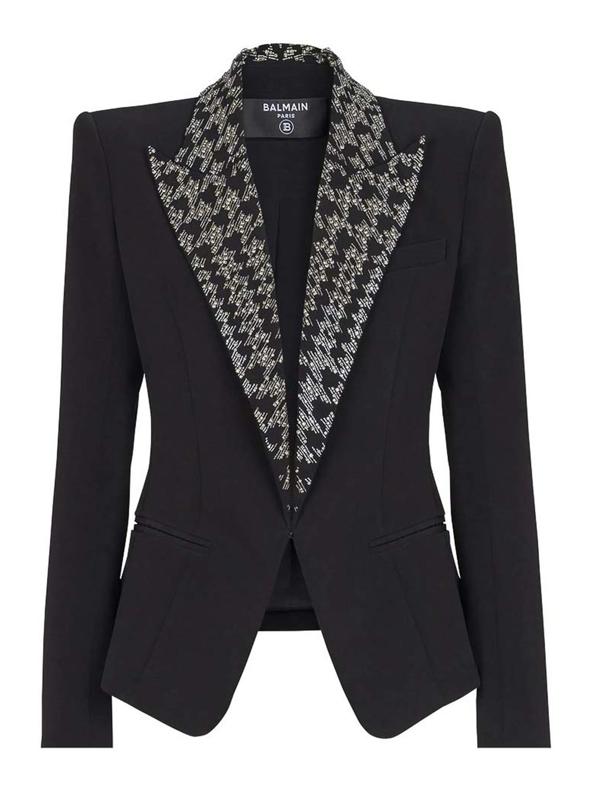 Embroidered Button Blazer