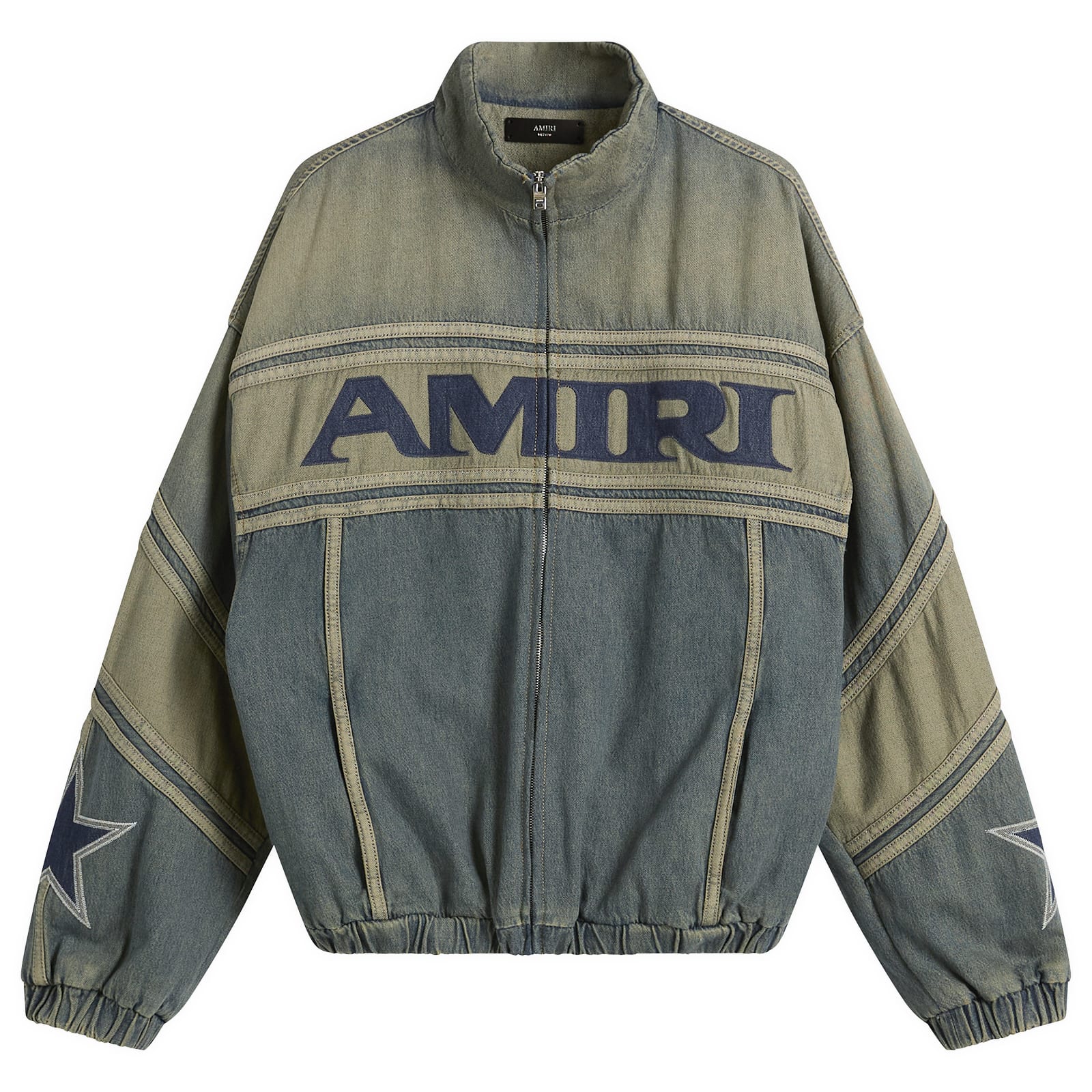 Men's Sport Denim Track Jacket in Worn Slate