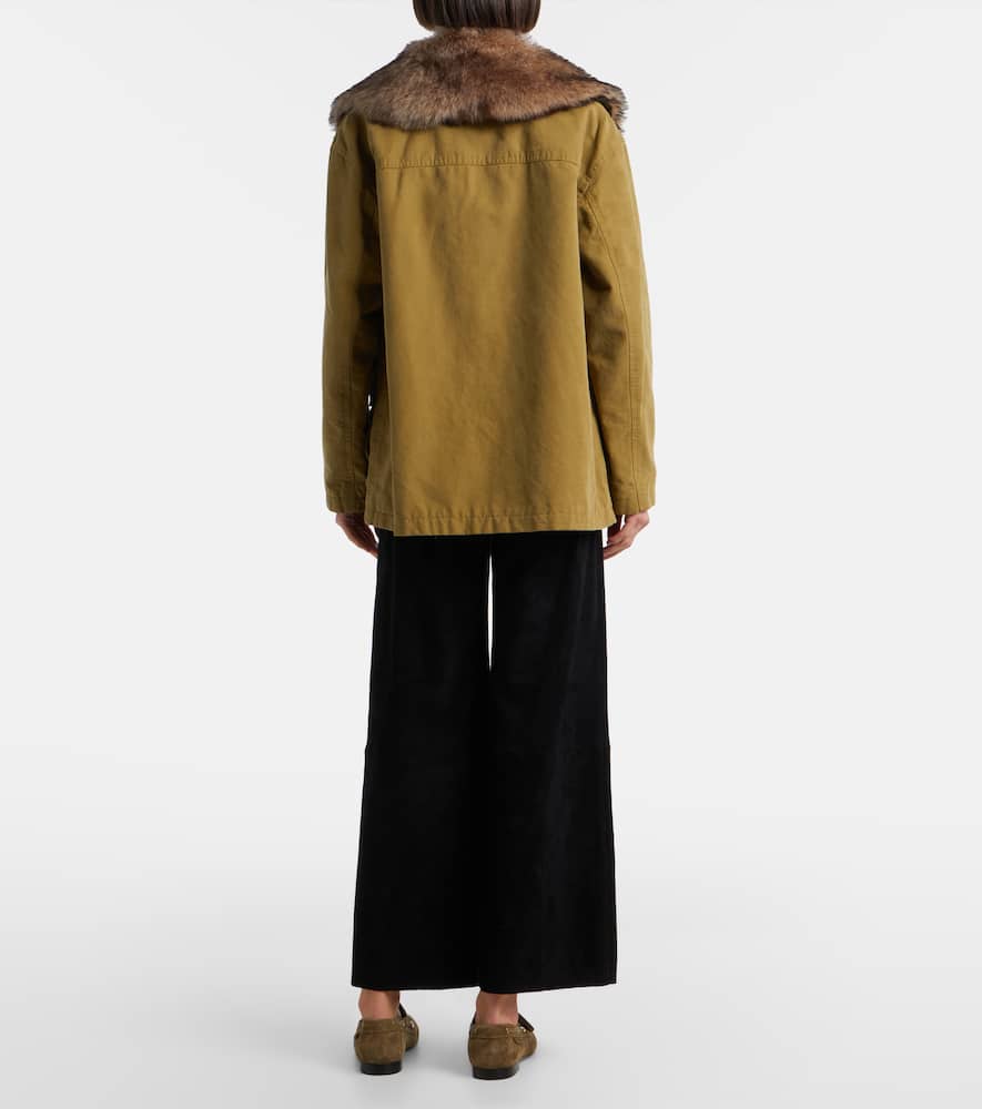 Lilou cropped suede wide-leg pants