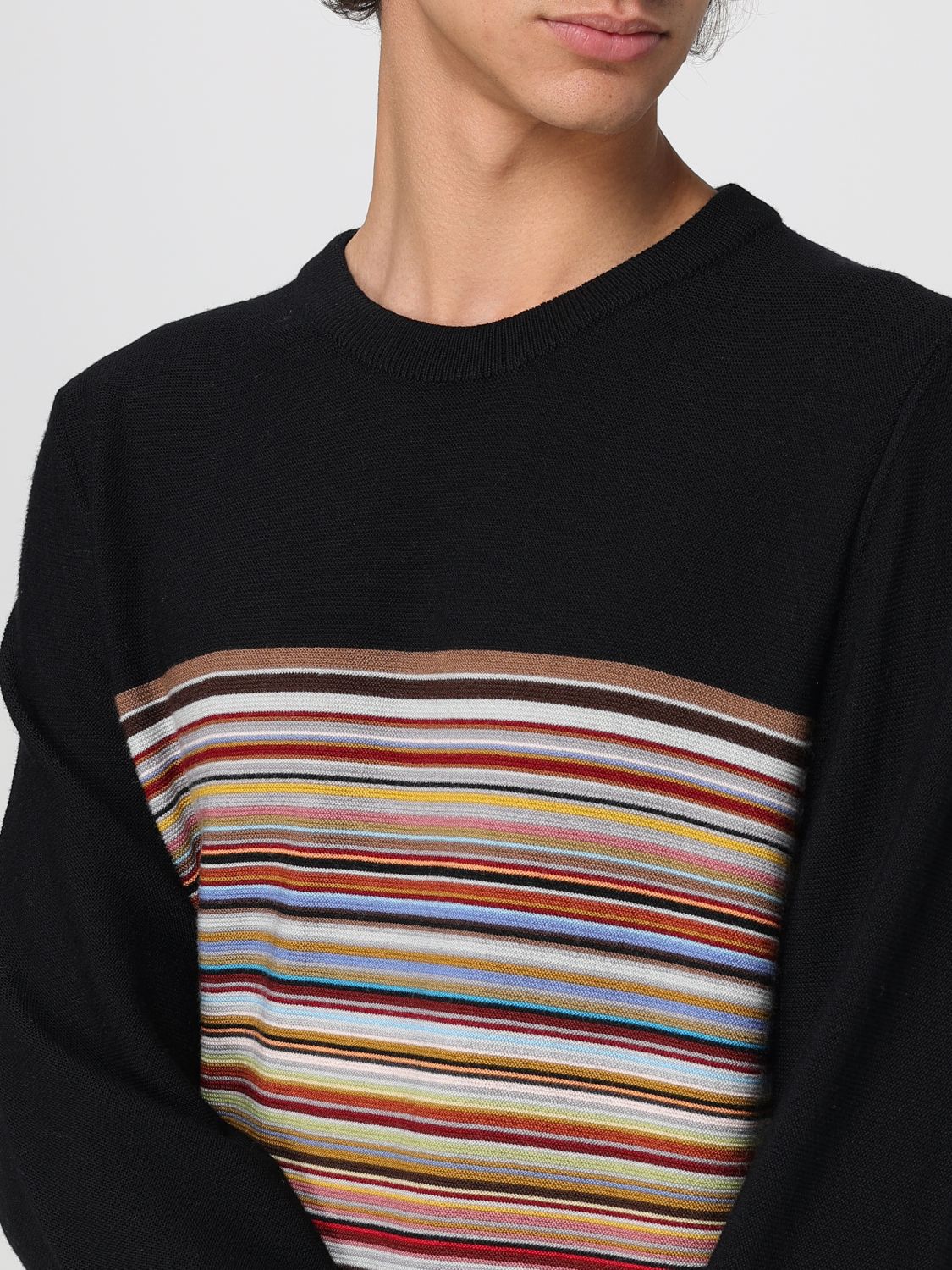 Artist-stripe sweater - Black