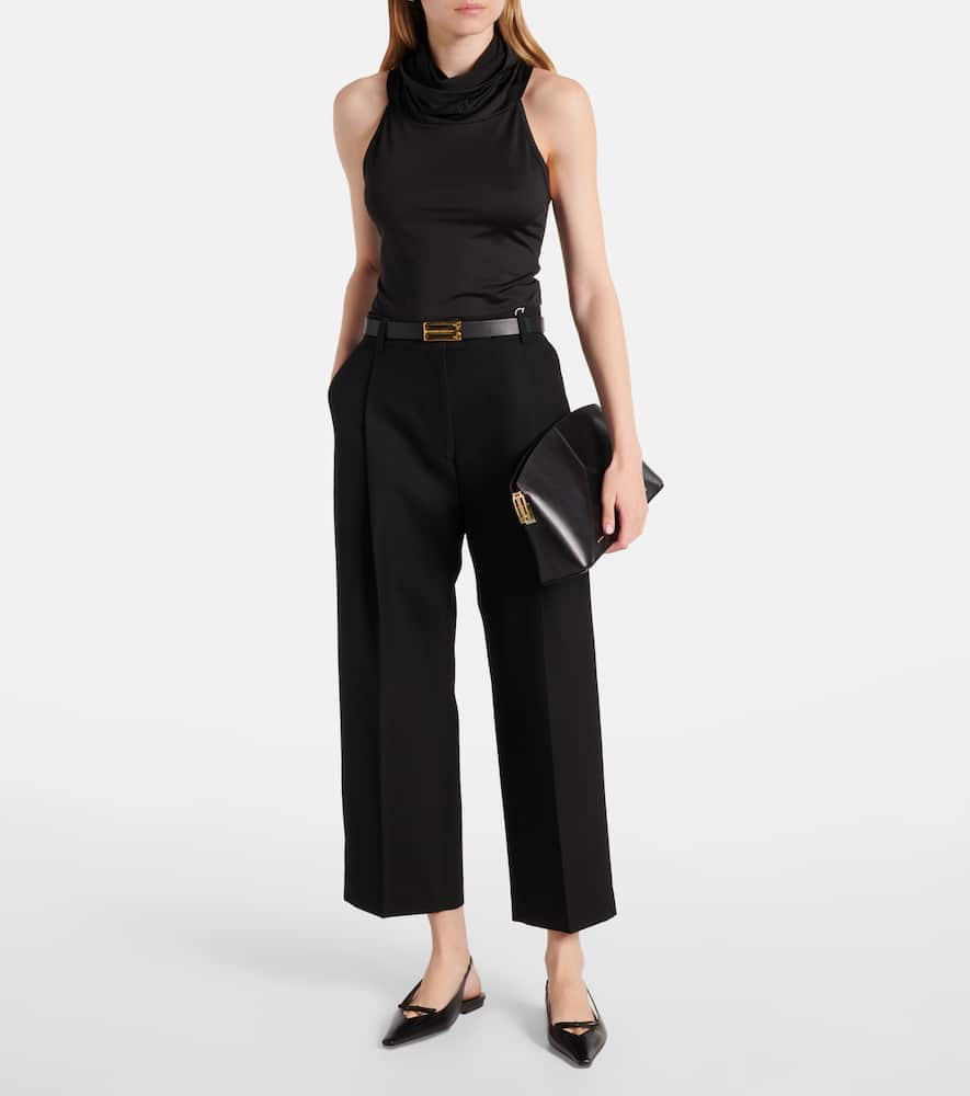 Draped jersey top
