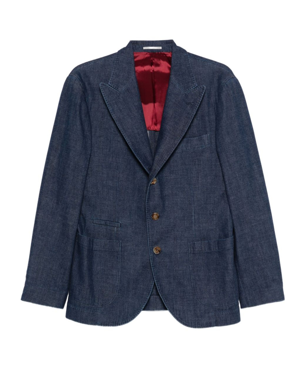 Three-button patch-pocket blazer