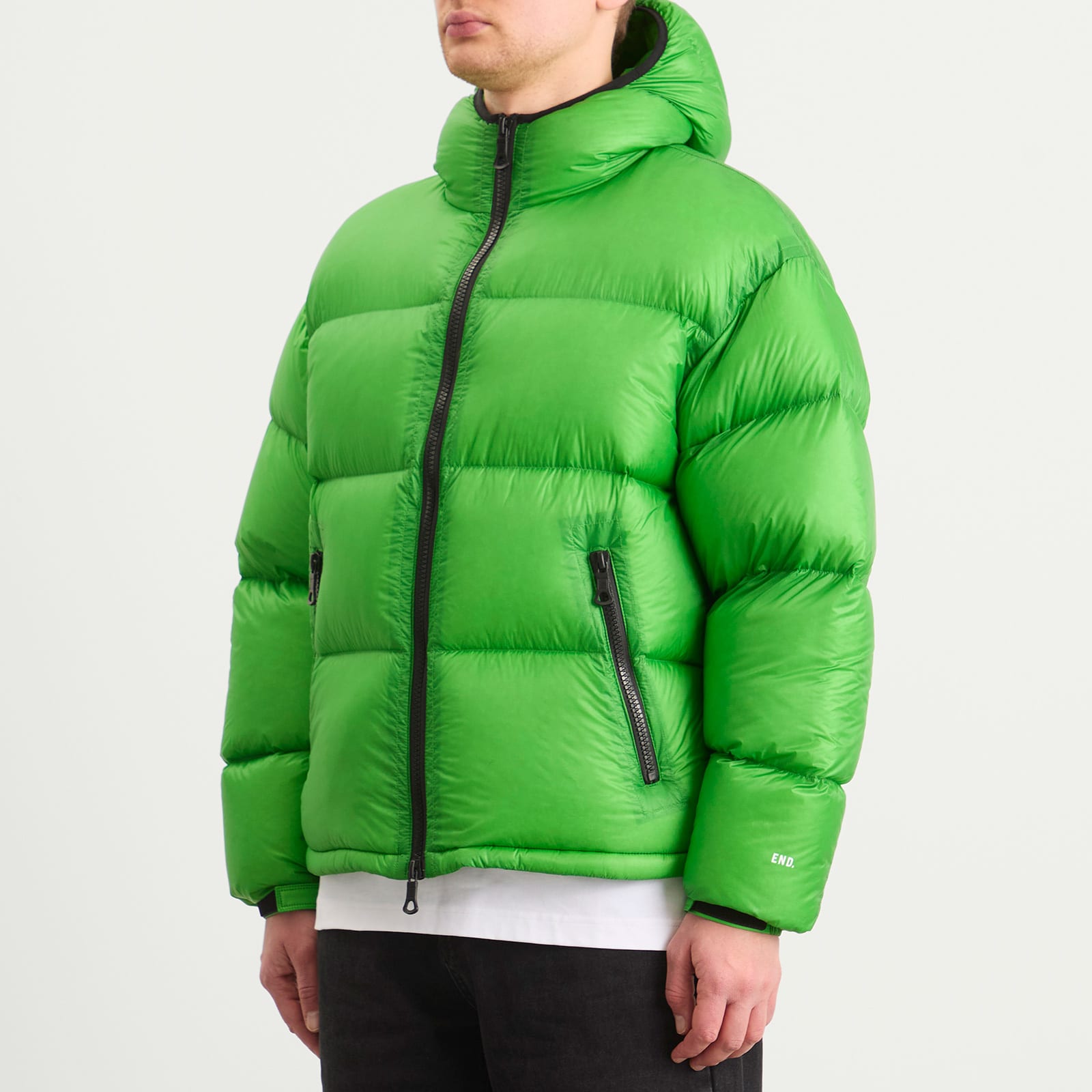 Men's Translucent Hooded Bubble Jacket Presented By END. Emerald