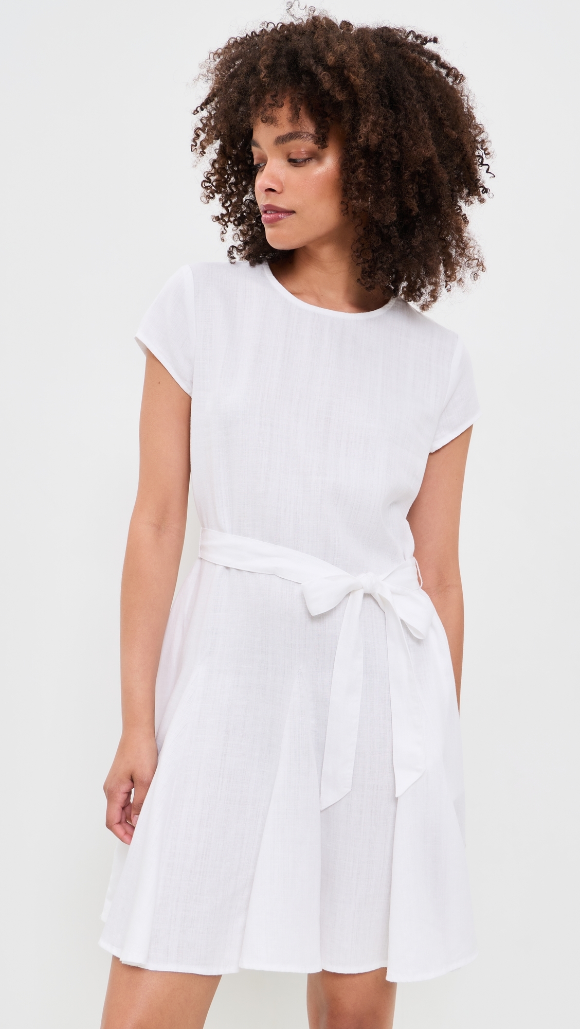 Lydia Linen Mini Dress White
