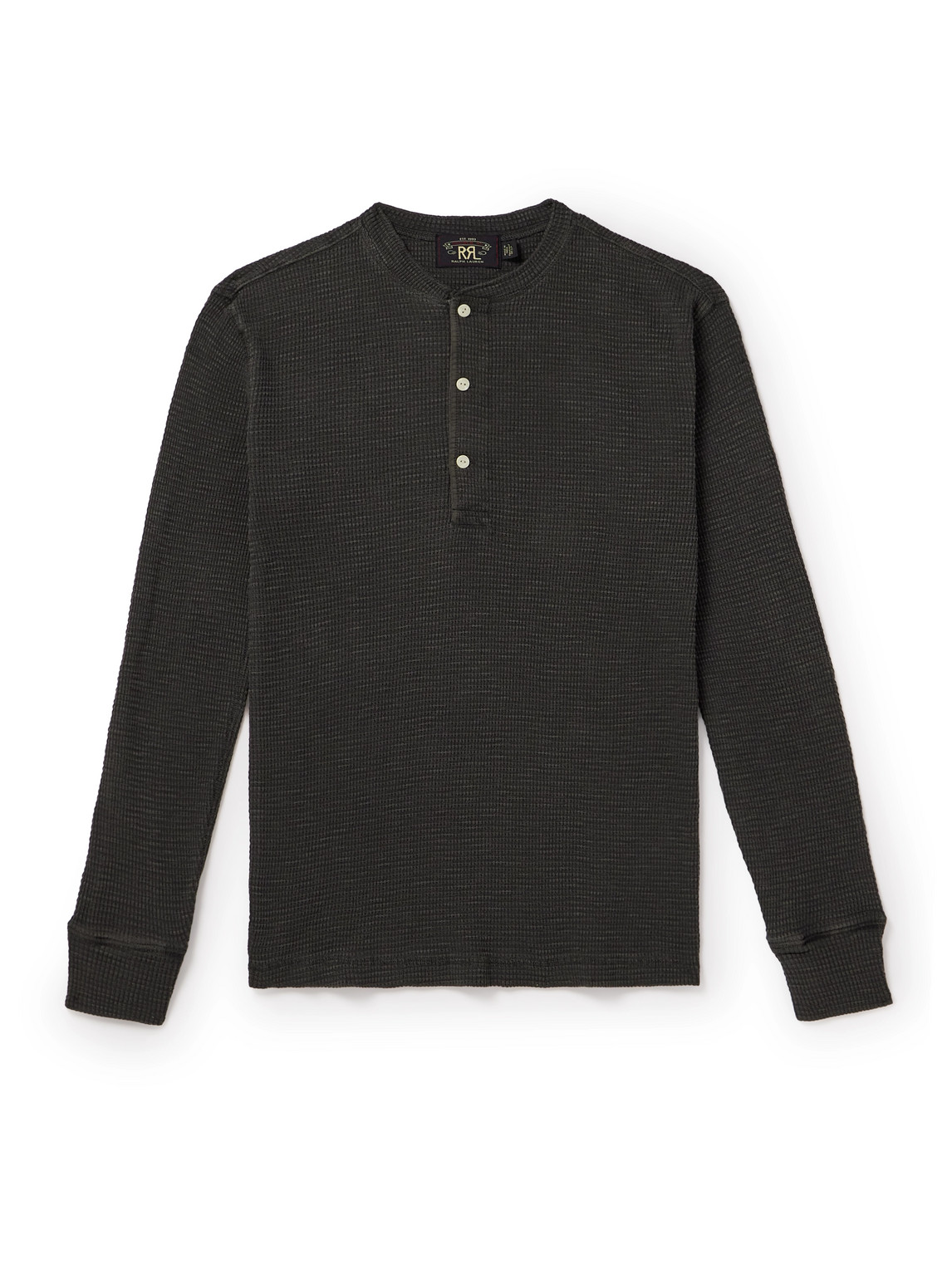 Slim-Fit Textured-Cotton Henley T-Shirt