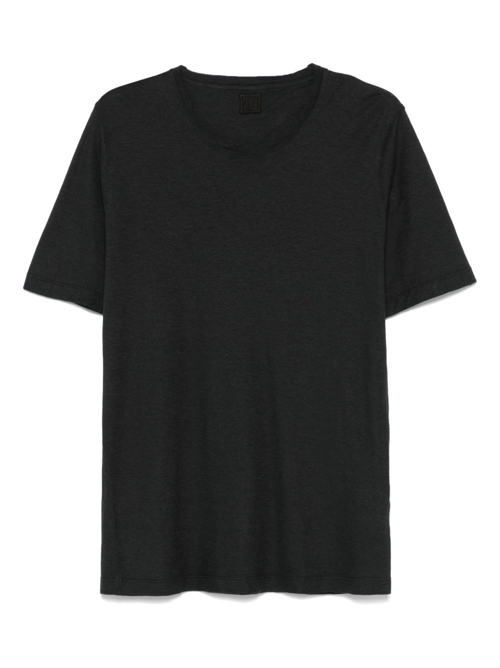 120% Lino logo-embroidered T-shirt - Black