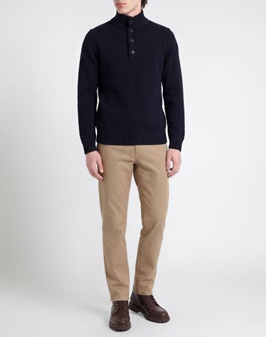 Man Turtleneck Midnight blue Size 36 Merino Wool