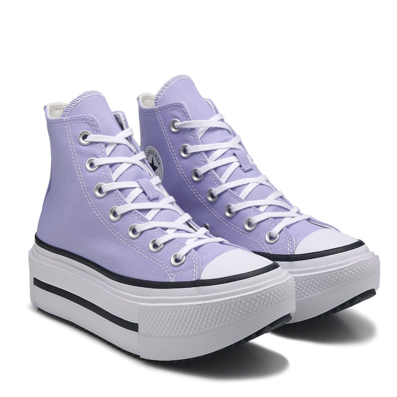 Chuck Taylor Lift Double Stack Platform High Top Sneakers (Purple Violet Heat)