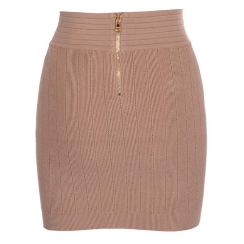 Decorative button mini skirt - Black