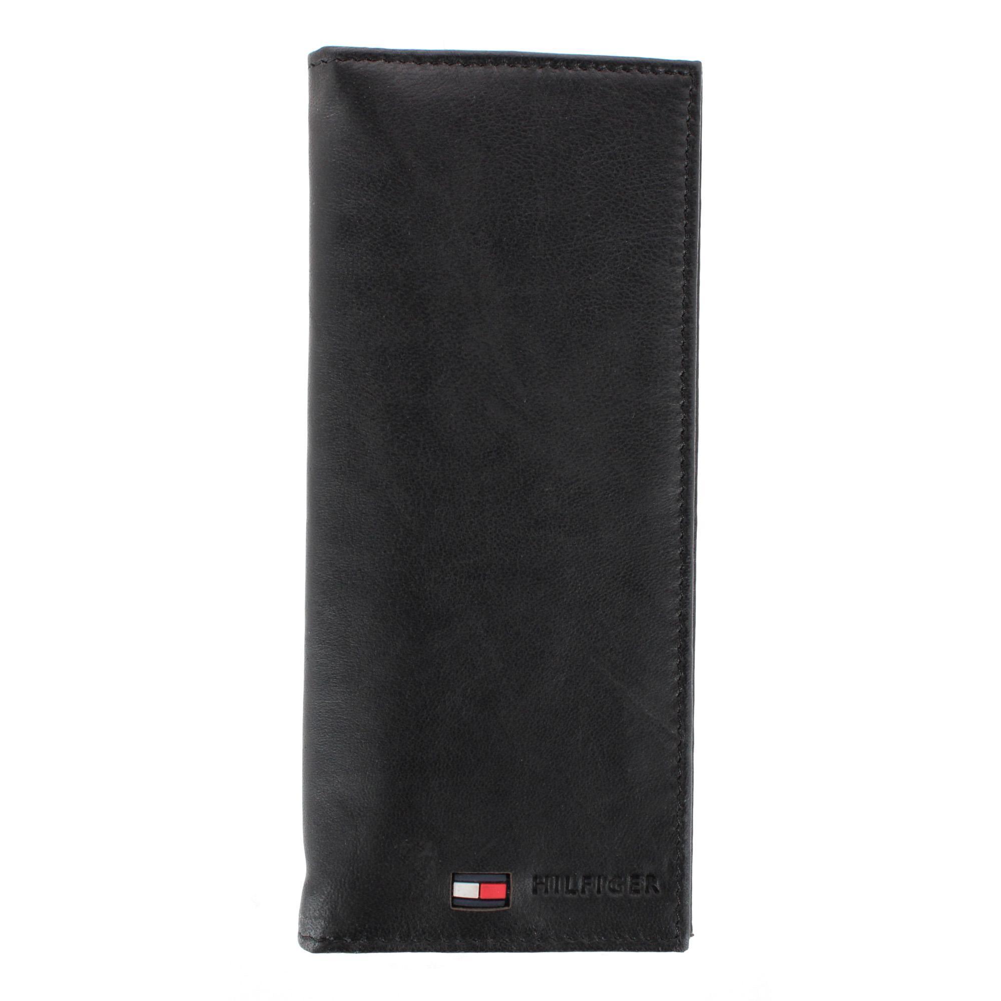 Tommy Hilfiger Men's Leather Stockton Checkbook Cover Secretary Wallet