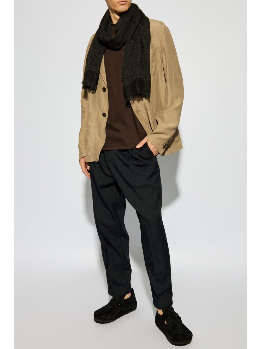 Single-breasted blazer - Neutrals