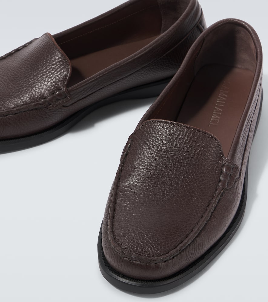 City leather loafers