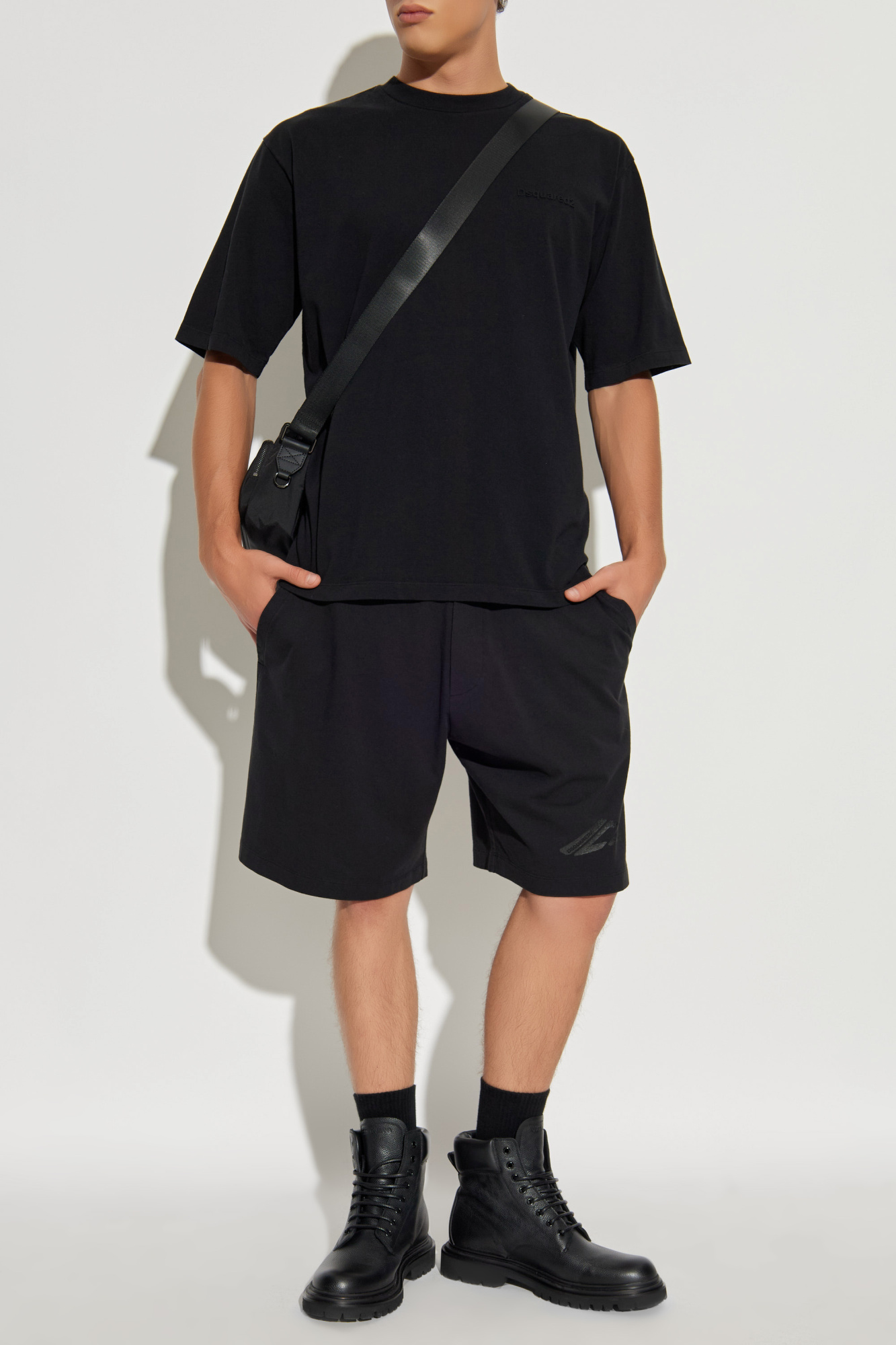 T-shirt With Logo, Men's, Black