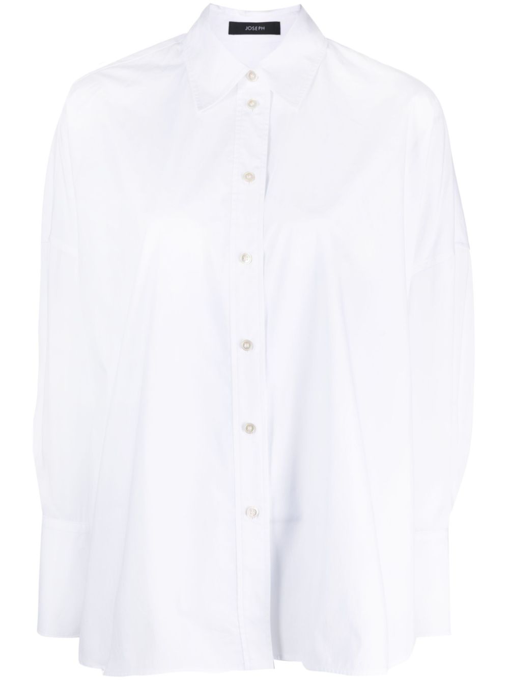 Side-slit poplin shirt - White