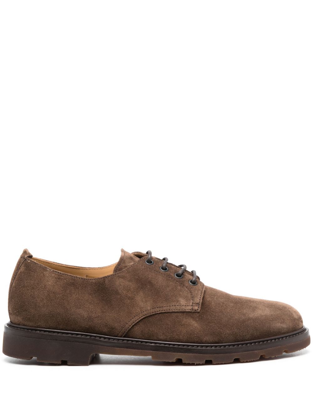 Lace-up suede derby shoes