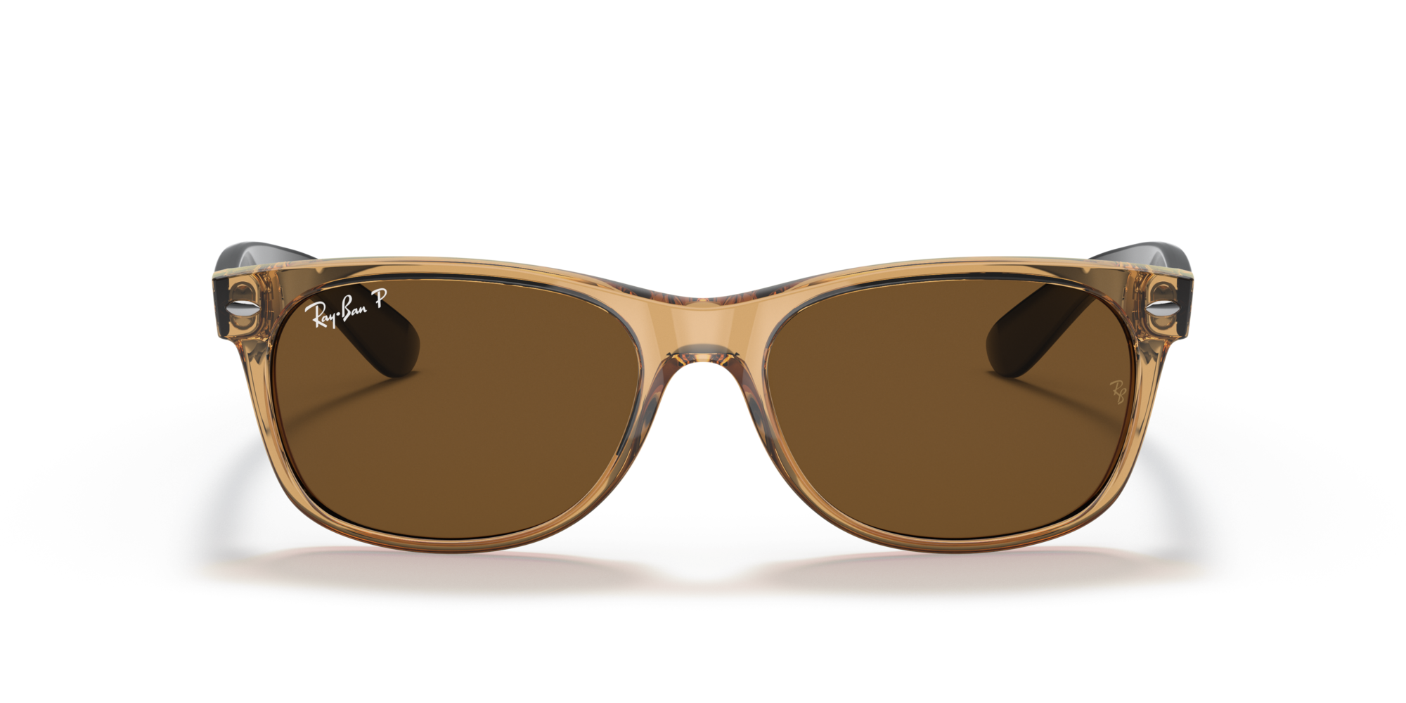 Ray - Ban Unisex Ray - Ban RB2132 NEW WAYFARER 945/57 Sunglasses Nylon Yellow Brown Squared Polarized