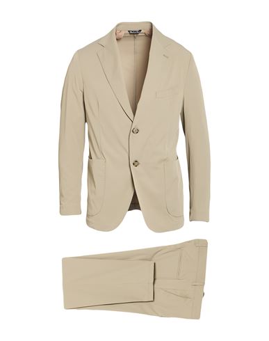 Man Suit Khaki Size 38 Nylon, Elastane