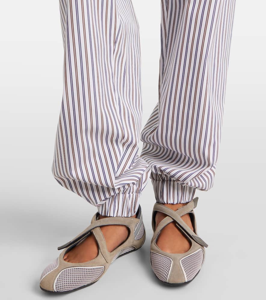Striped cotton sweatpants