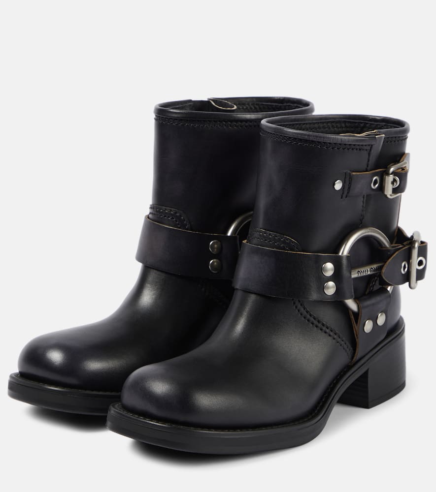 Miu Miu Leather biker boots