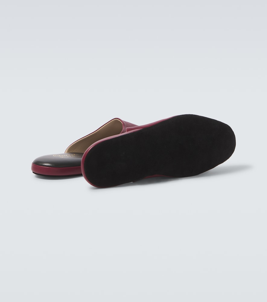 Leather slippers