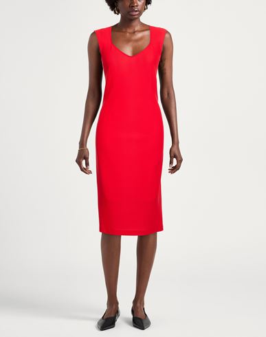Woman Midi dress Red Size 6 Polyamide, Elastane