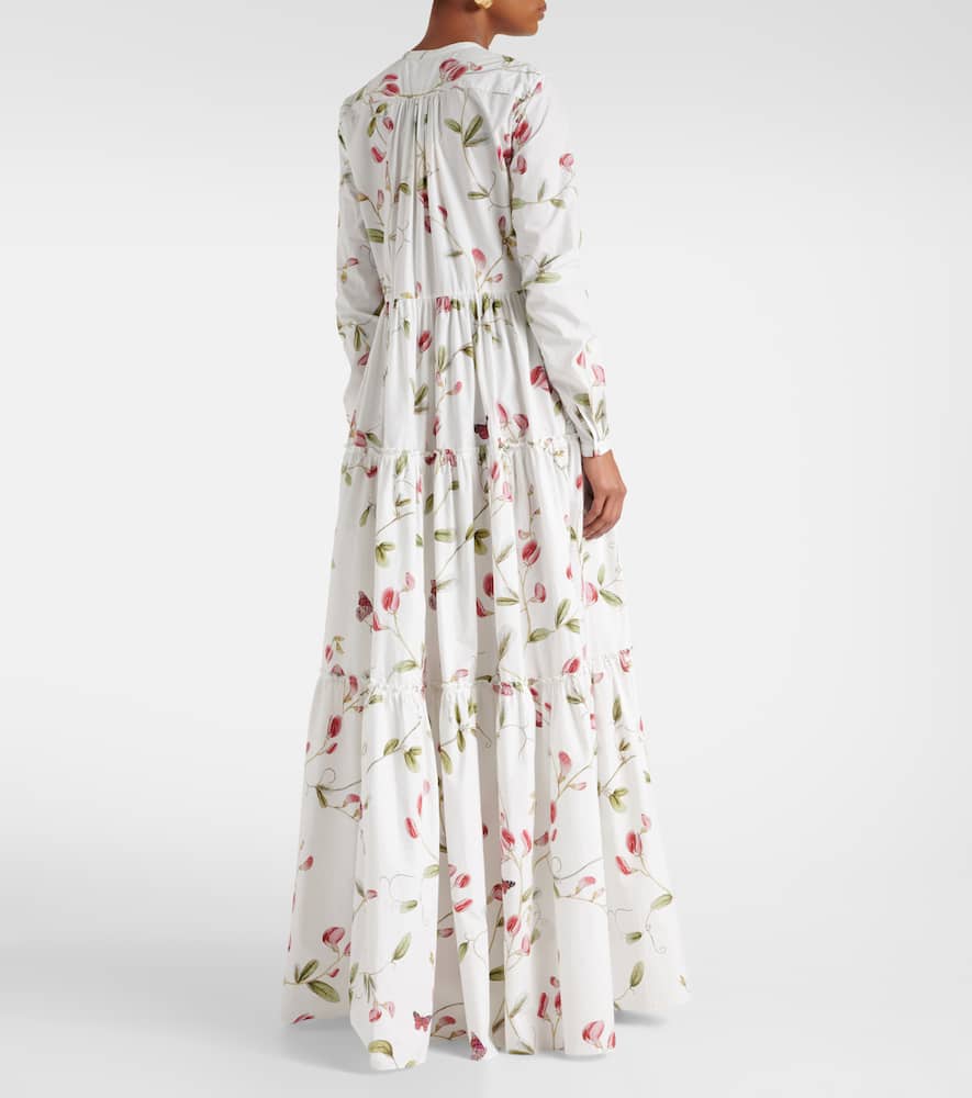 Floral cotton maxi dress