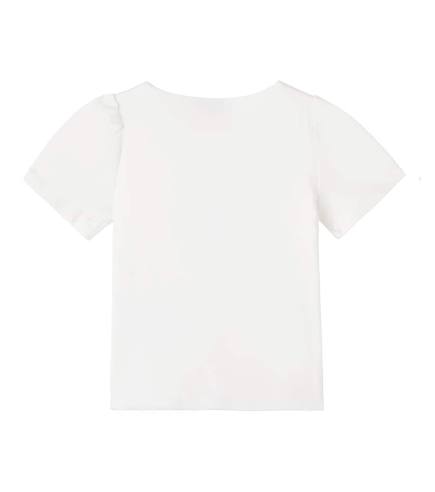 Floral cotton-blend jersey T-shirt