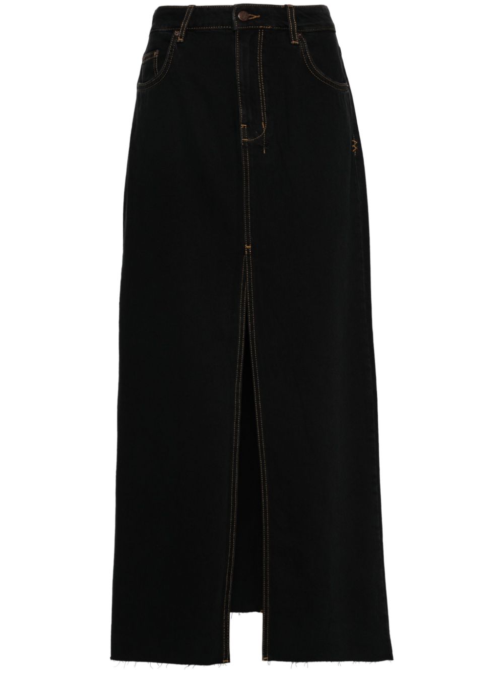 Kara Maxi denim skirt - Black