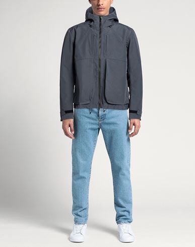 Man Jacket Slate blue Size L Polyamide