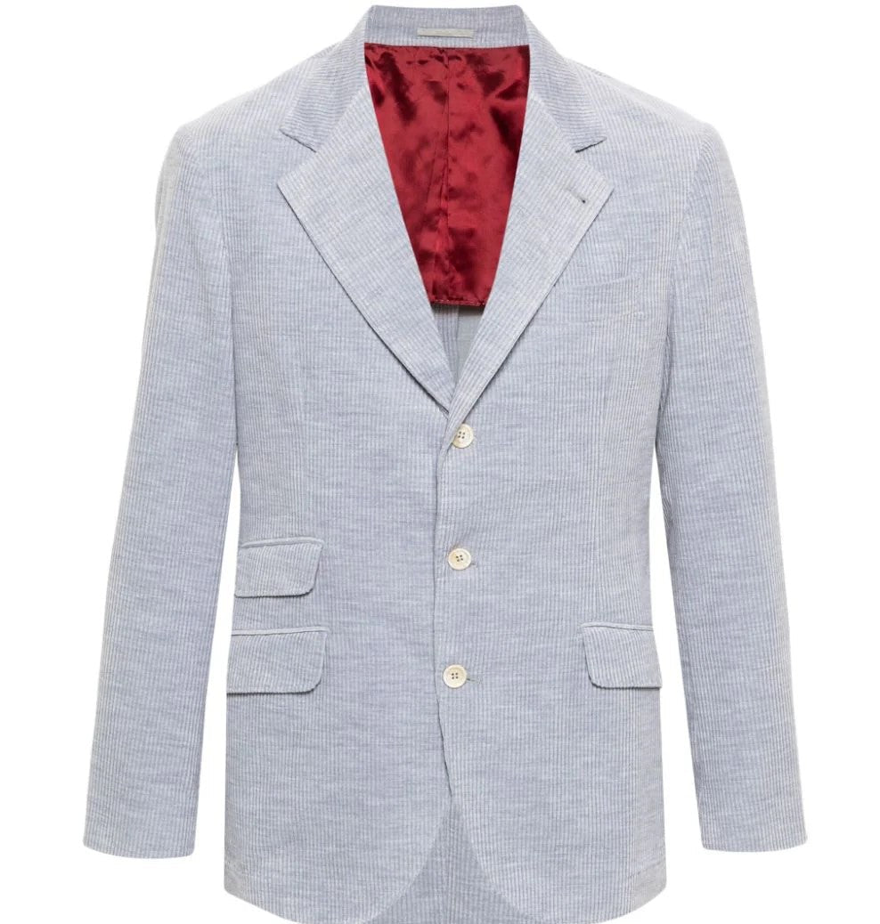 Ribbed Corduroy Blazer — Grey