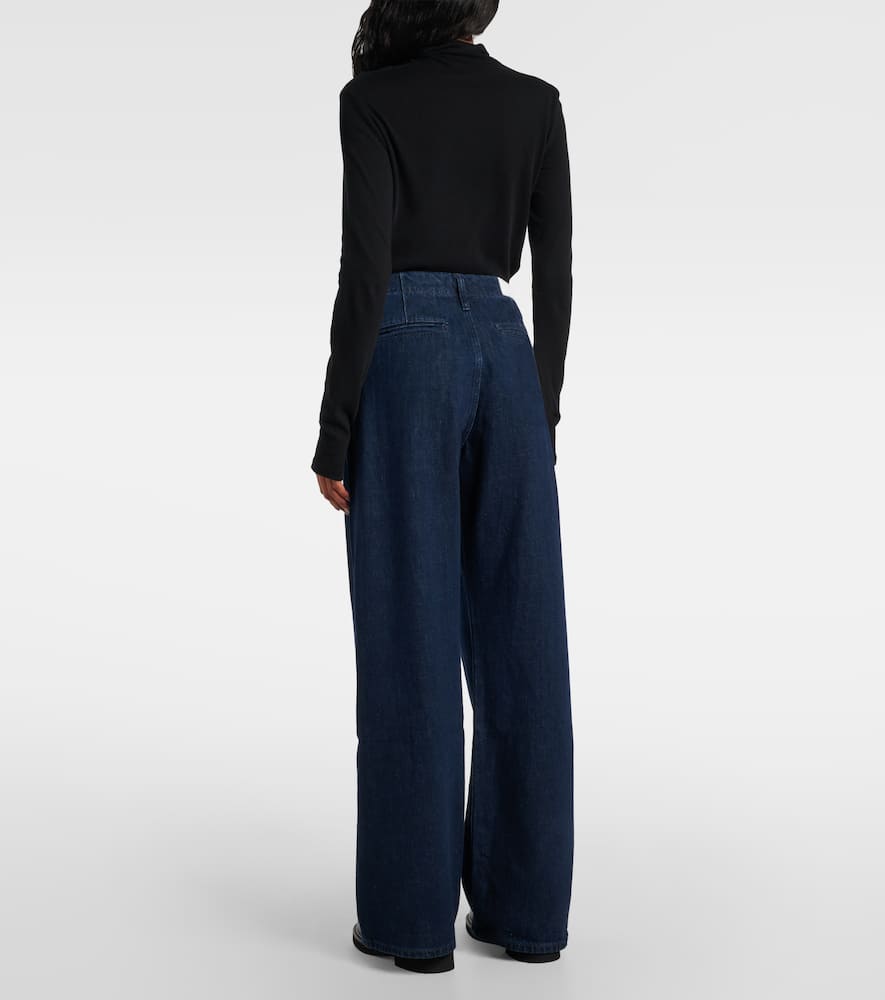 Triuser high-rise wide-leg jeans