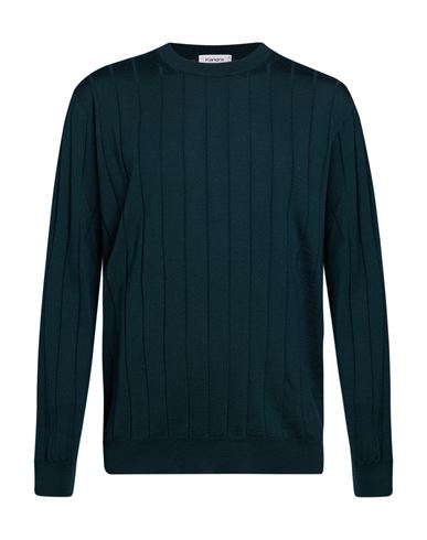 Man Sweater Dark green Size 36 Wool