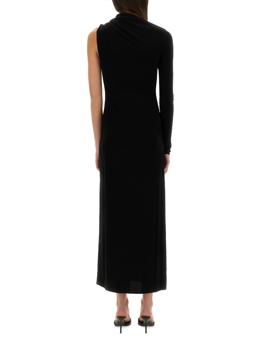 Black One Shoulder Maxi Dress