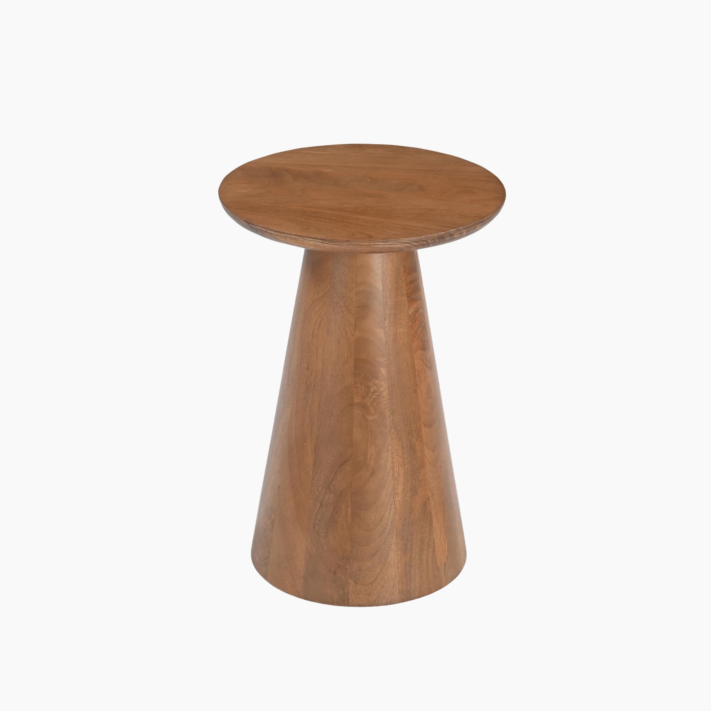 Furnitureboxuk Etna Round Walnut Wood Side Table
