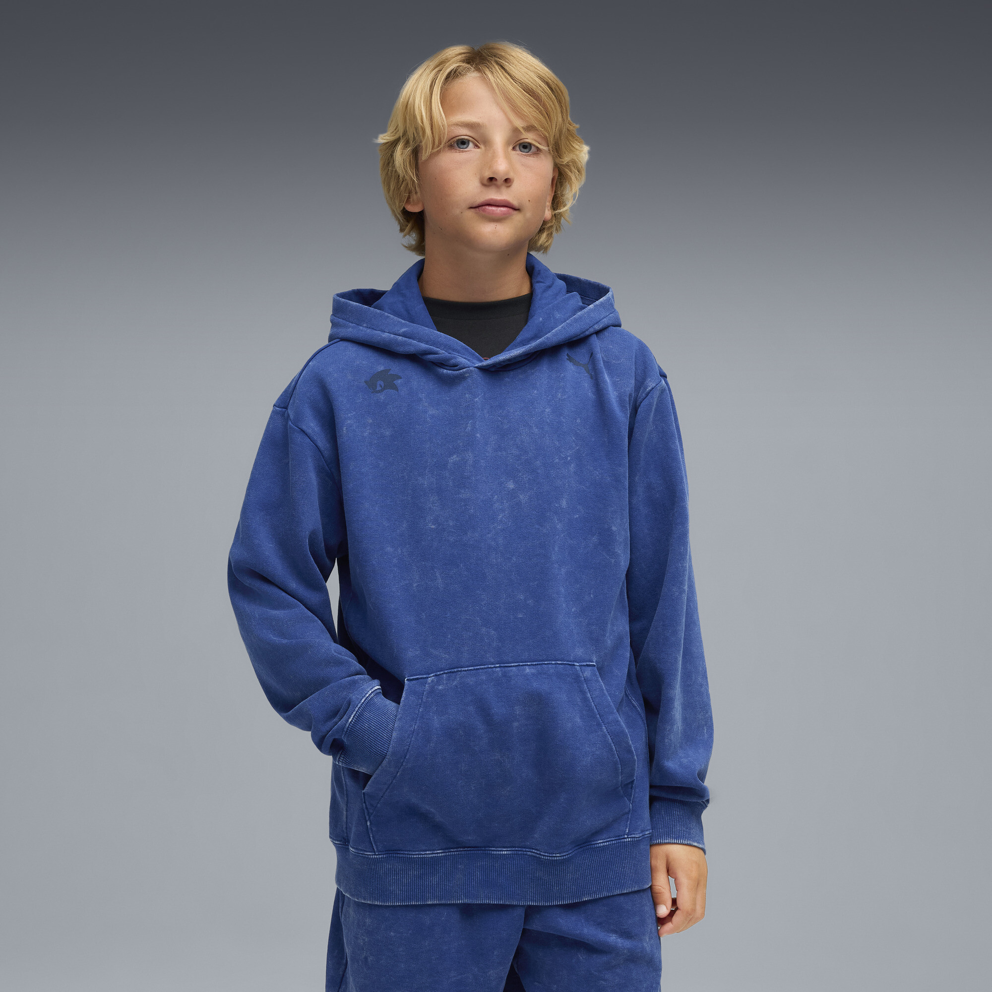 PUMA x SONIC THE HEDGEHOG Big Kids' Graphic Hoodie in Blue