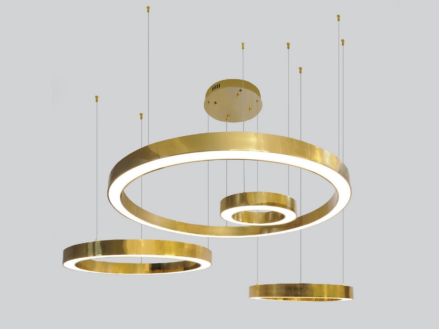 Polished Brass LED Chandelier from the Aria Collection