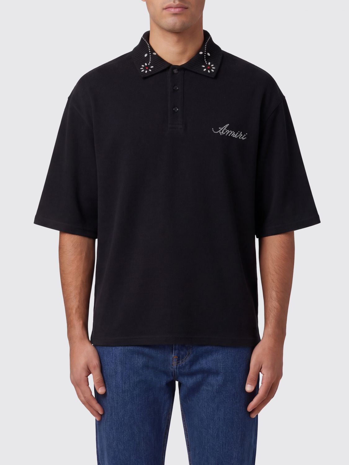 Polo Shirt Men color Black