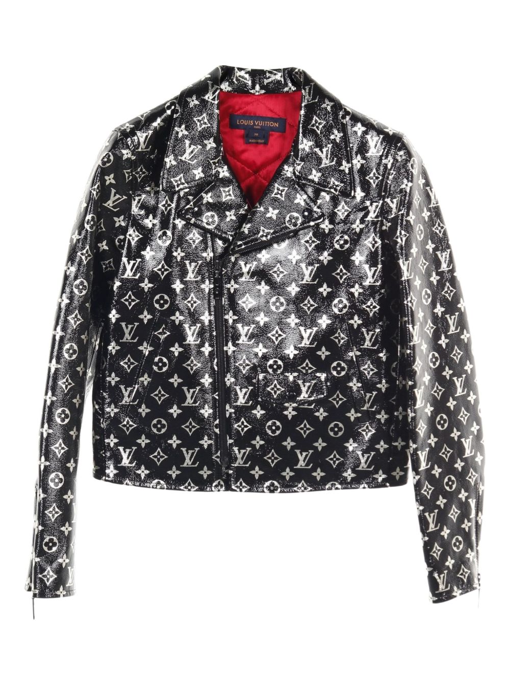 Louis Vuitton Pre-Owned 10's monogram biker jacket - Black