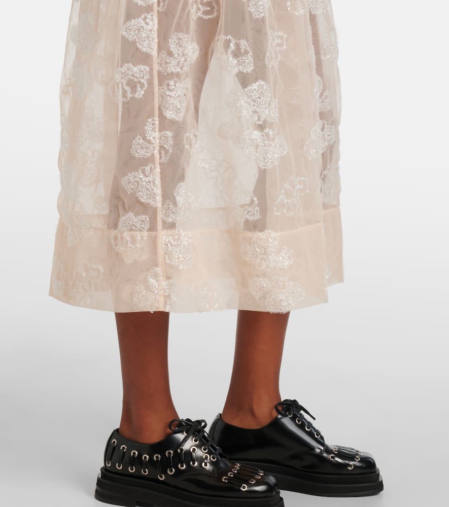 Embroidered midi dress