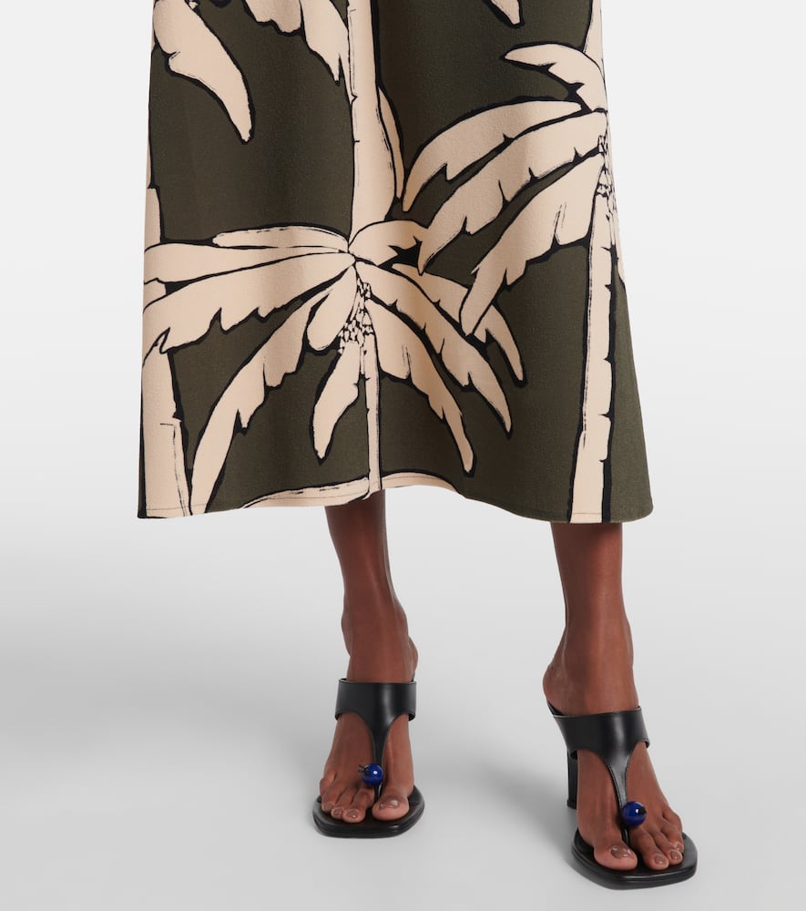 Johanna Ortiz Printed gathered terry maxi skirt