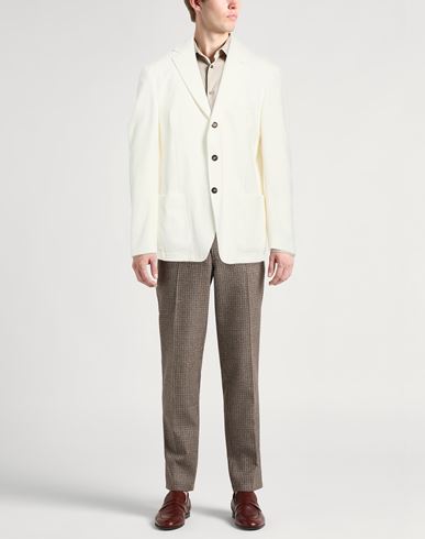 Man Blazer White Size 46 Cotton, Polyamide, Elastane