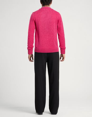 Man Cardigan Magenta Size XL Wool