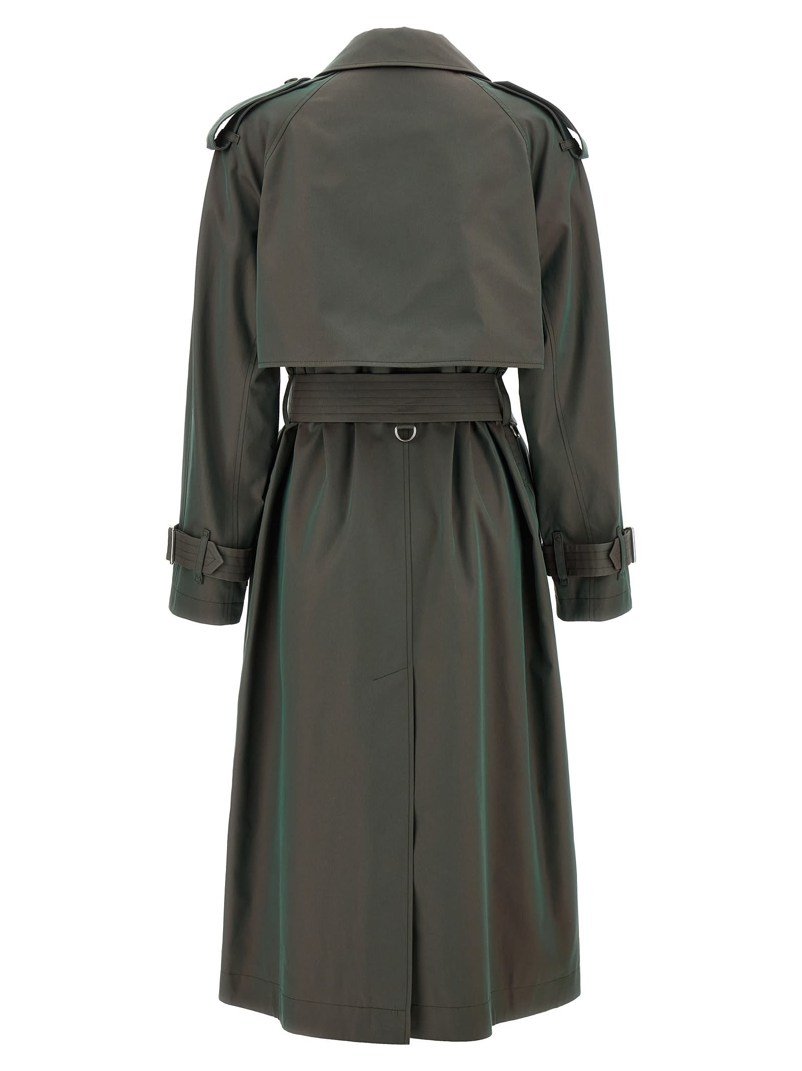 Long Iridescent Trench Coat