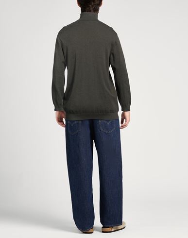 Only & Sons Man Turtleneck Military green Size XXL Cotton, Nylon, Viscose