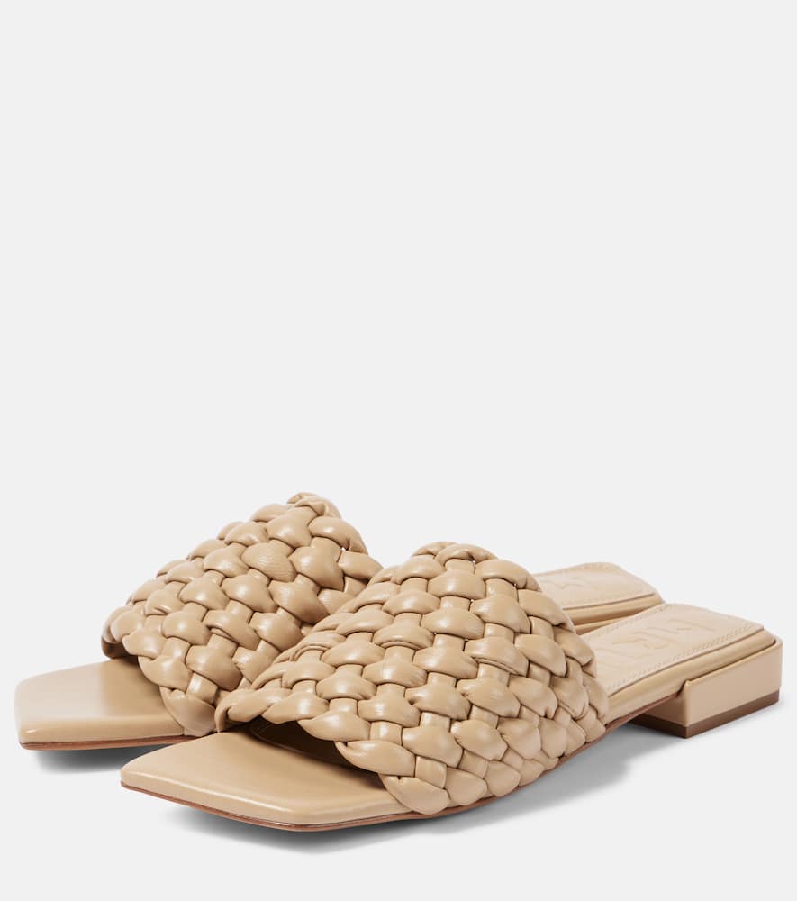 Aster woven leather slides