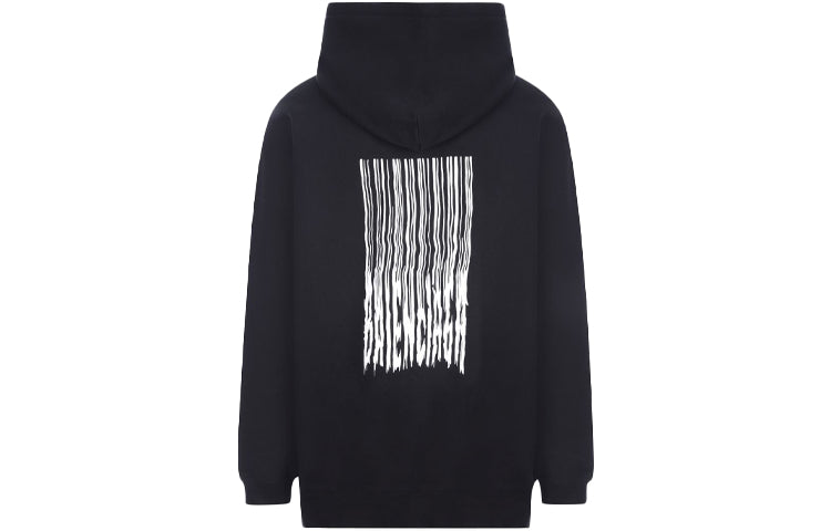 Barcode Cotton Hoodie 'Black'