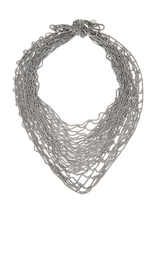 LELET NY Chain Bandana in Metallic Silver