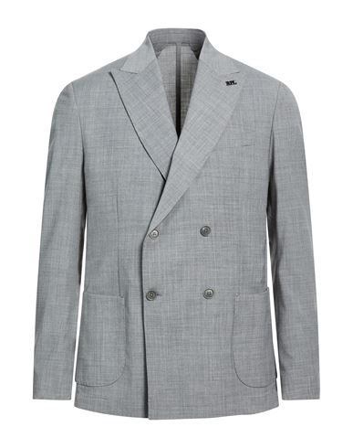 Roberto P Luxury Man Blazer Grey Size 40 Wool, Polyester, Elastane