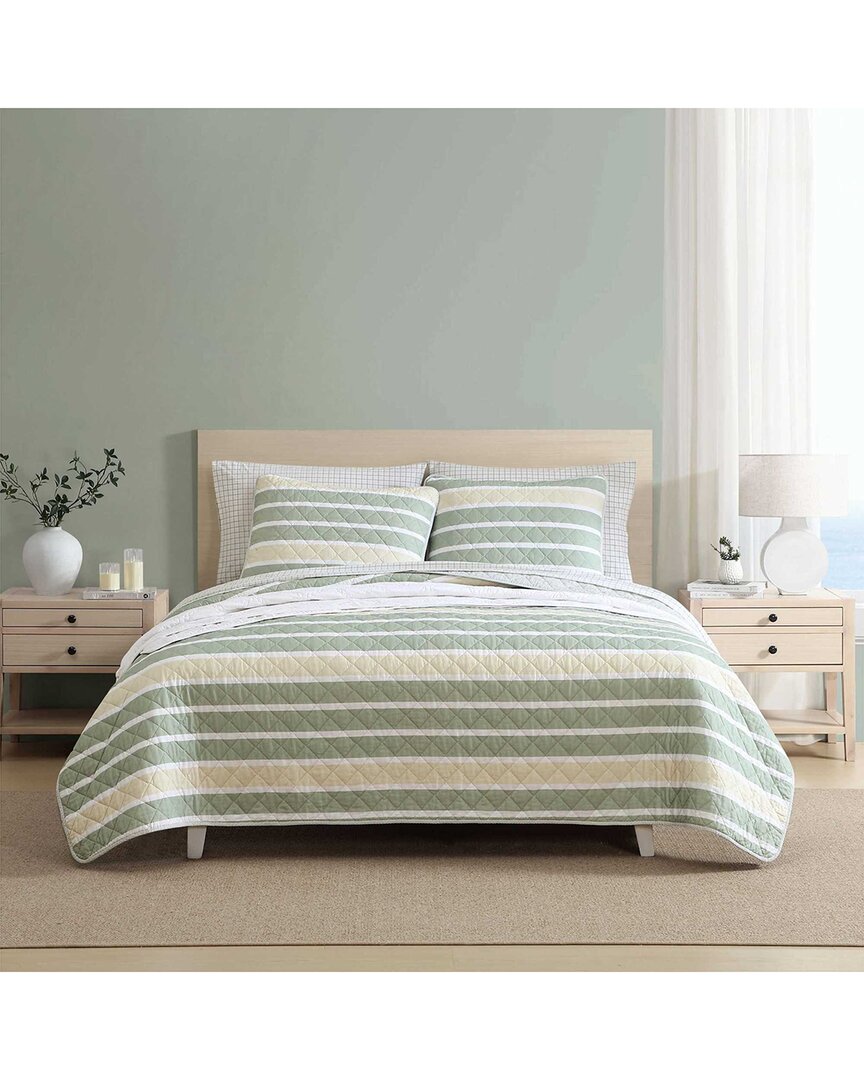 Varadero Stripe Reversible Cotton Quilt Set